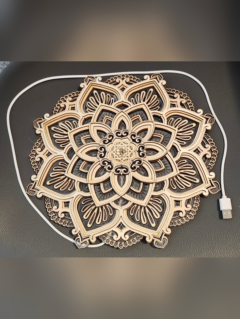 Light Up Decorative Wood Mandala